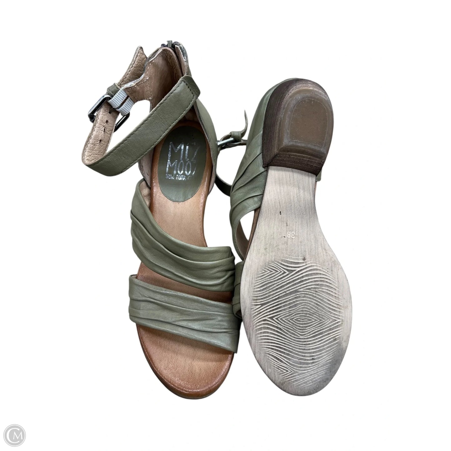 Sandals Flats By Clothes Mentor In Green, Size: 8