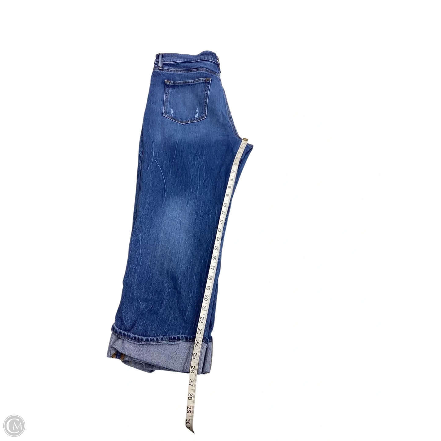 Jeans Straight By Loft In Blue Denim, Size: 14