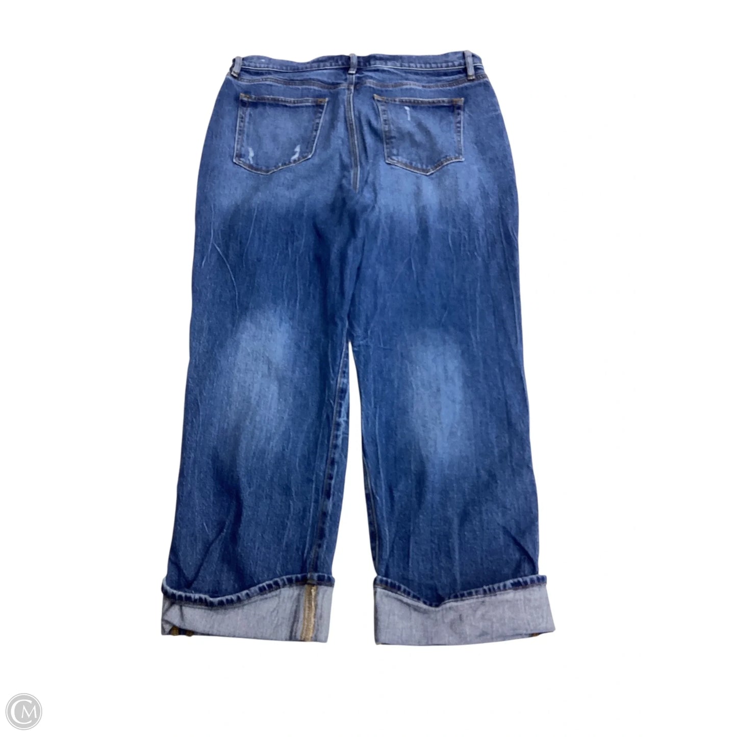 Jeans Straight By Loft In Blue Denim, Size: 14