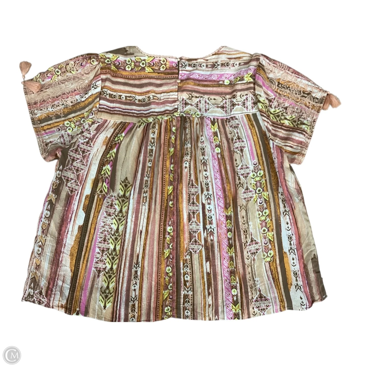 Top Short Sleeve By Savanna Jane In Peach, Size: 3x