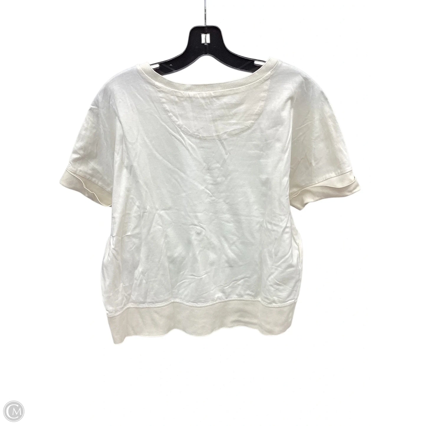 Top Short Sleeve By Anthropologie In Cream, Size: M