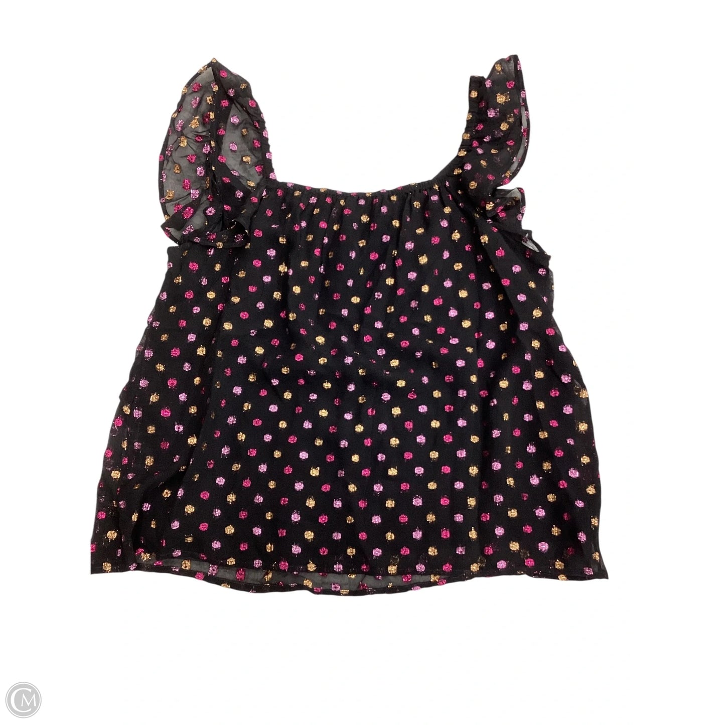 Top Sleeveless By Loft In Polkadot Pattern, Size: L