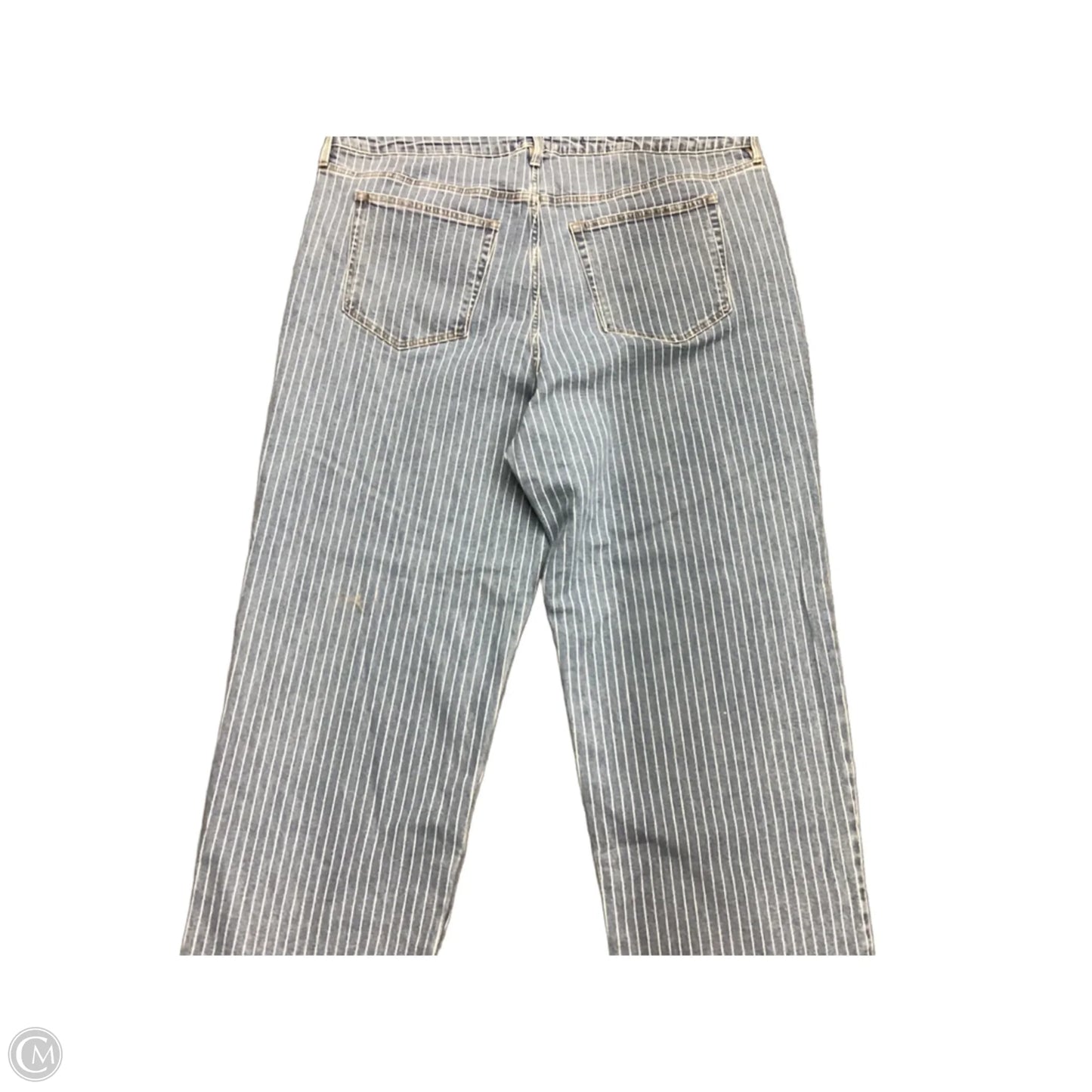 Jeans Wide Leg By Ava & Viv In Striped Pattern, Size: 2x