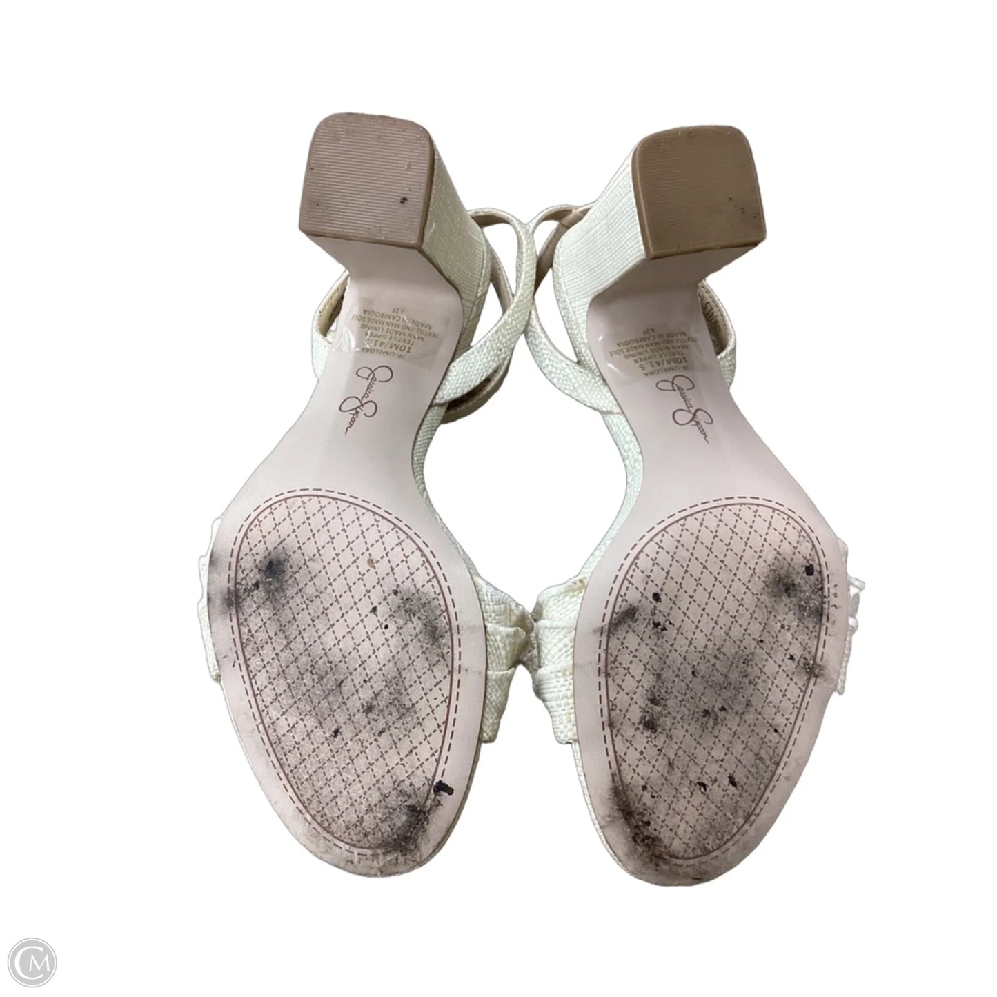 Shoes Heels Block By Jessica Simpson In Ivory, Size: 10