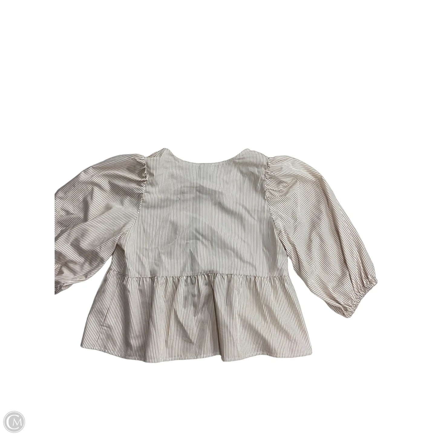 Top Long Sleeve By A New Day In Striped Pattern, Size: M