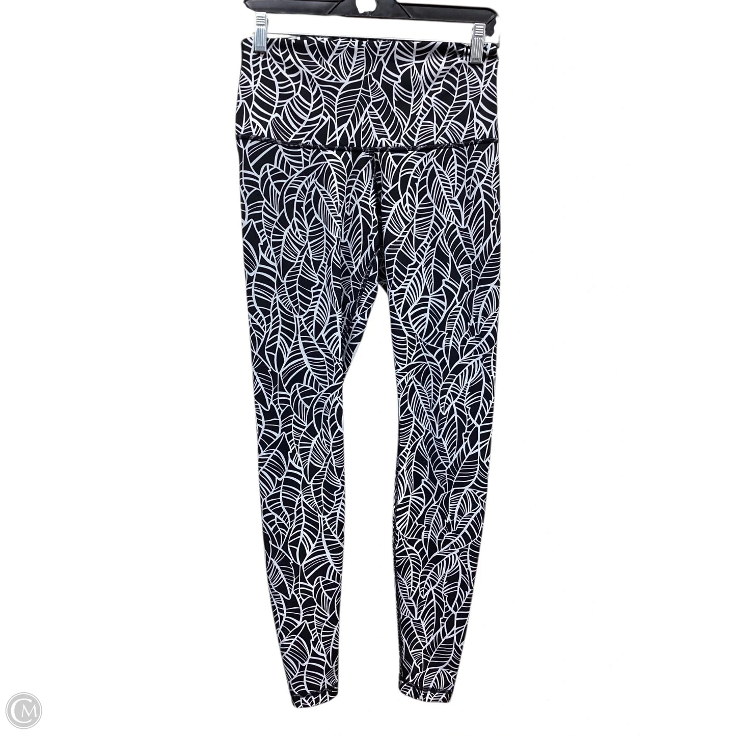 Athletic Leggings By Lululemon In Black & White, Size: S