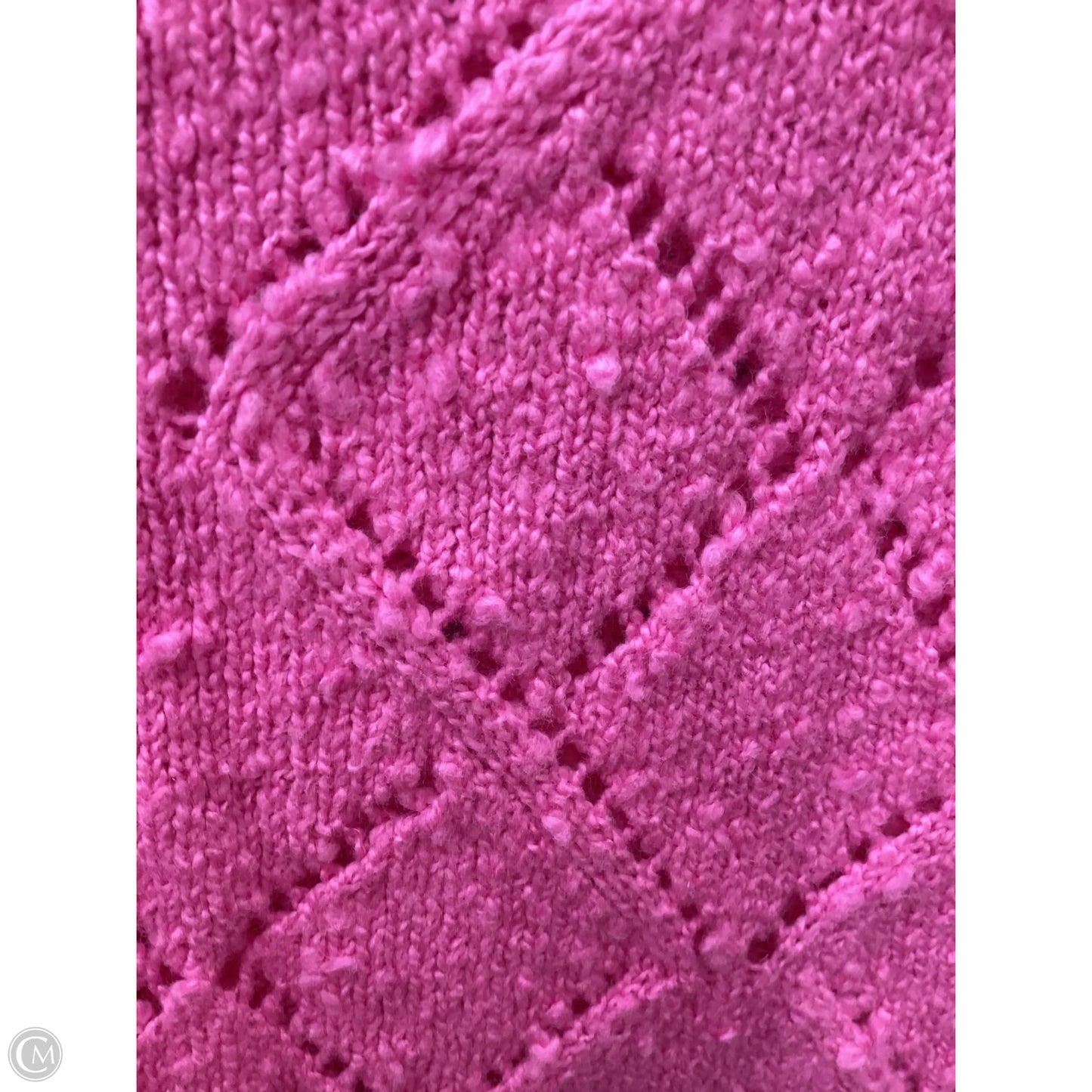 Vest Sweater By Flat White In Pink, Size: L