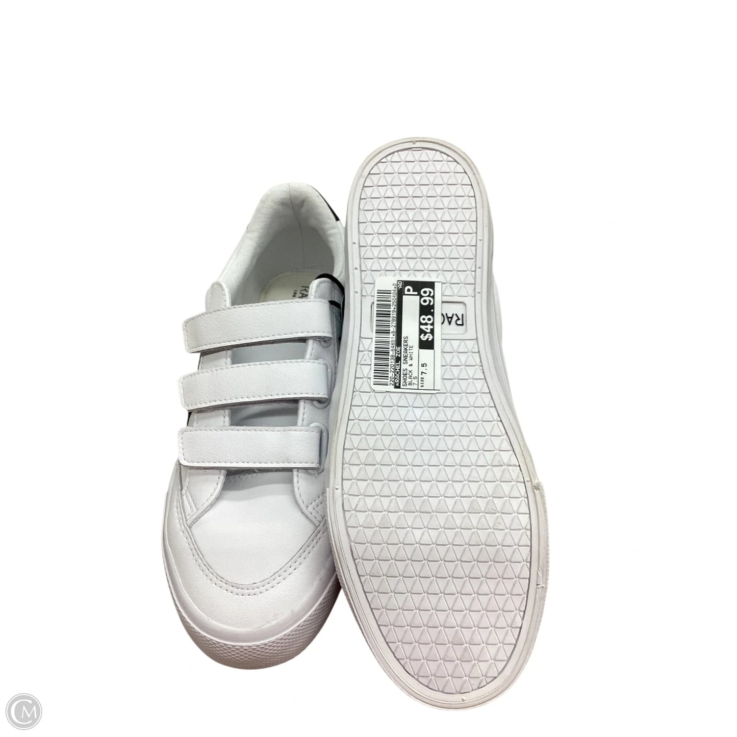 Shoes Sneakers By Rachel Zoe In Black & White, Size: 7.5