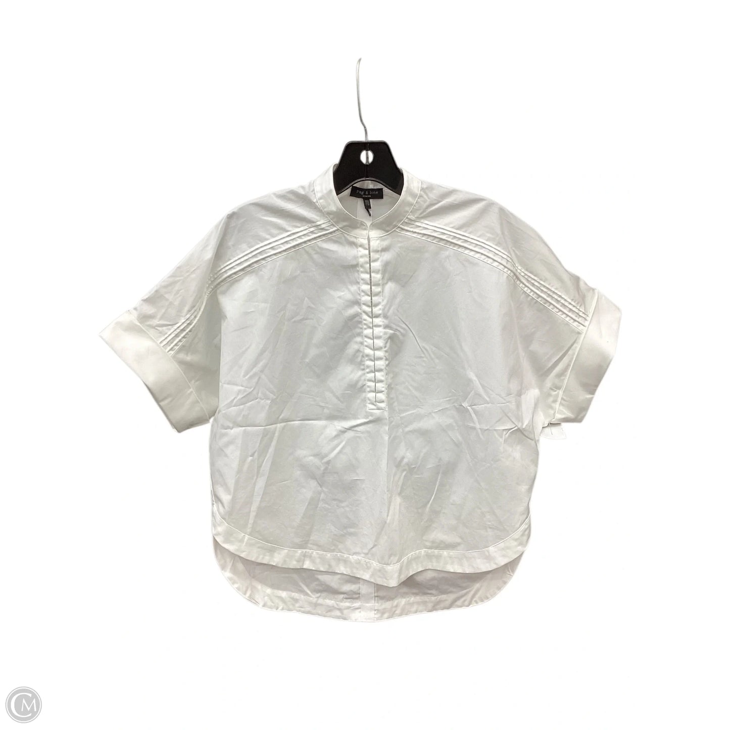 Blouse Short Sleeve By Rag And Bone In White, Size: Xxs