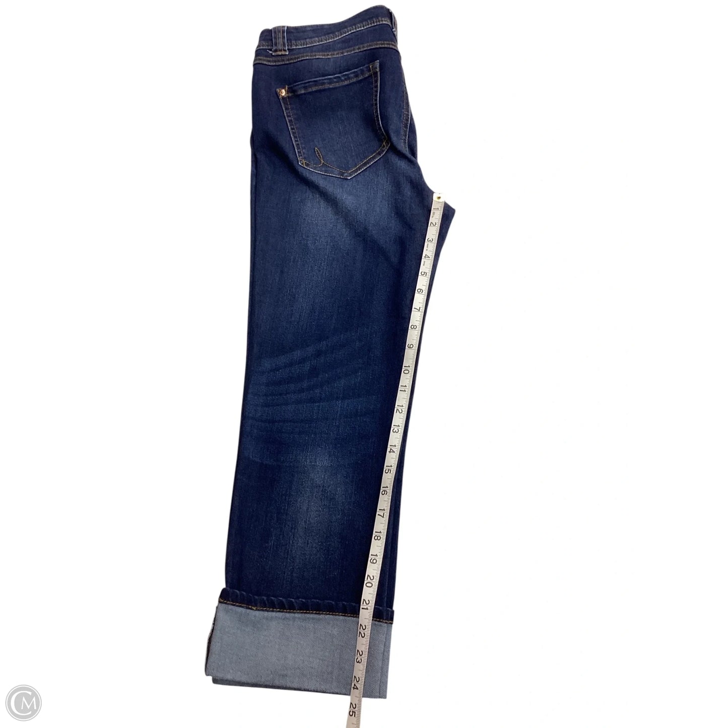 Jeans Cropped By Inc In Blue Denim, Size: 12