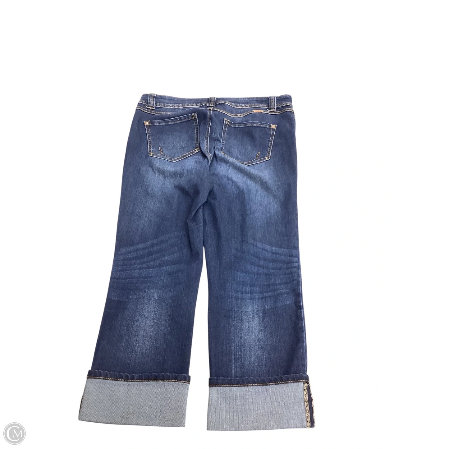 Jeans Cropped By Inc In Blue Denim, Size: 12
