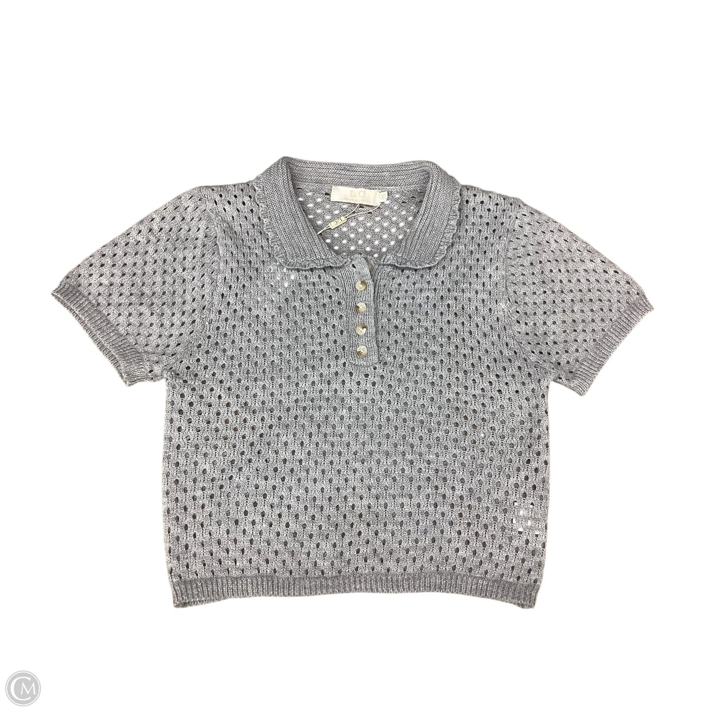 Sweater Short Sleeve By Clothes Mentor In Grey, Size: Xl
