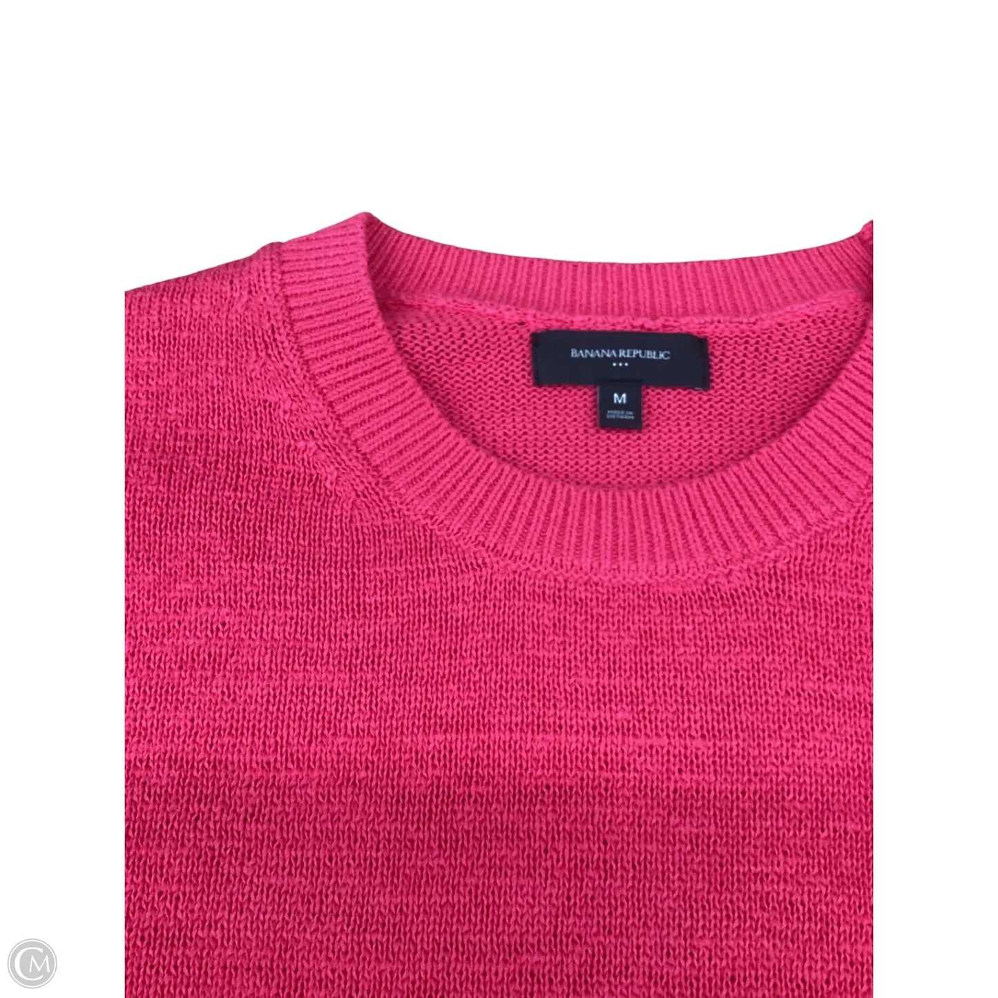 Sweater Short Sleeve By Banana Republic In Coral, Size: M
