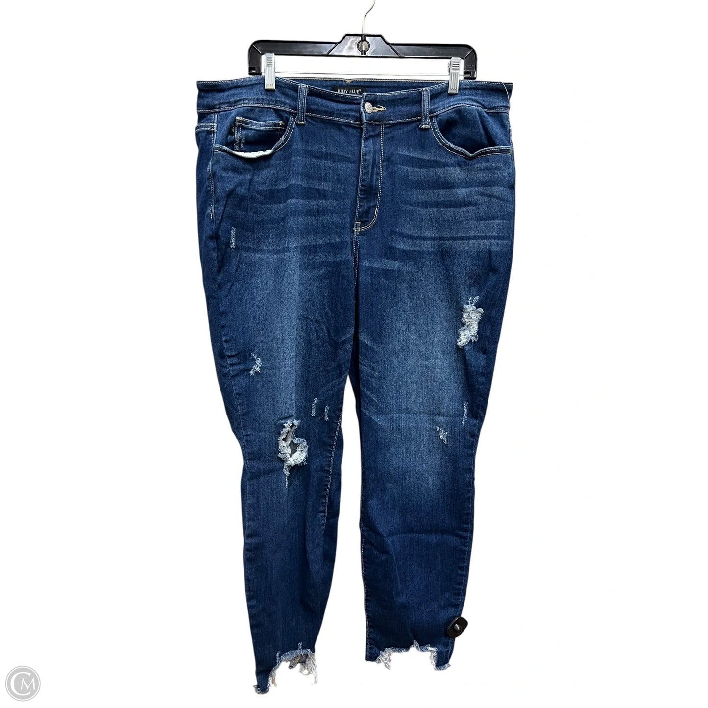 Jeans Skinny By Judy Blue In Blue Denim, Size: 20
