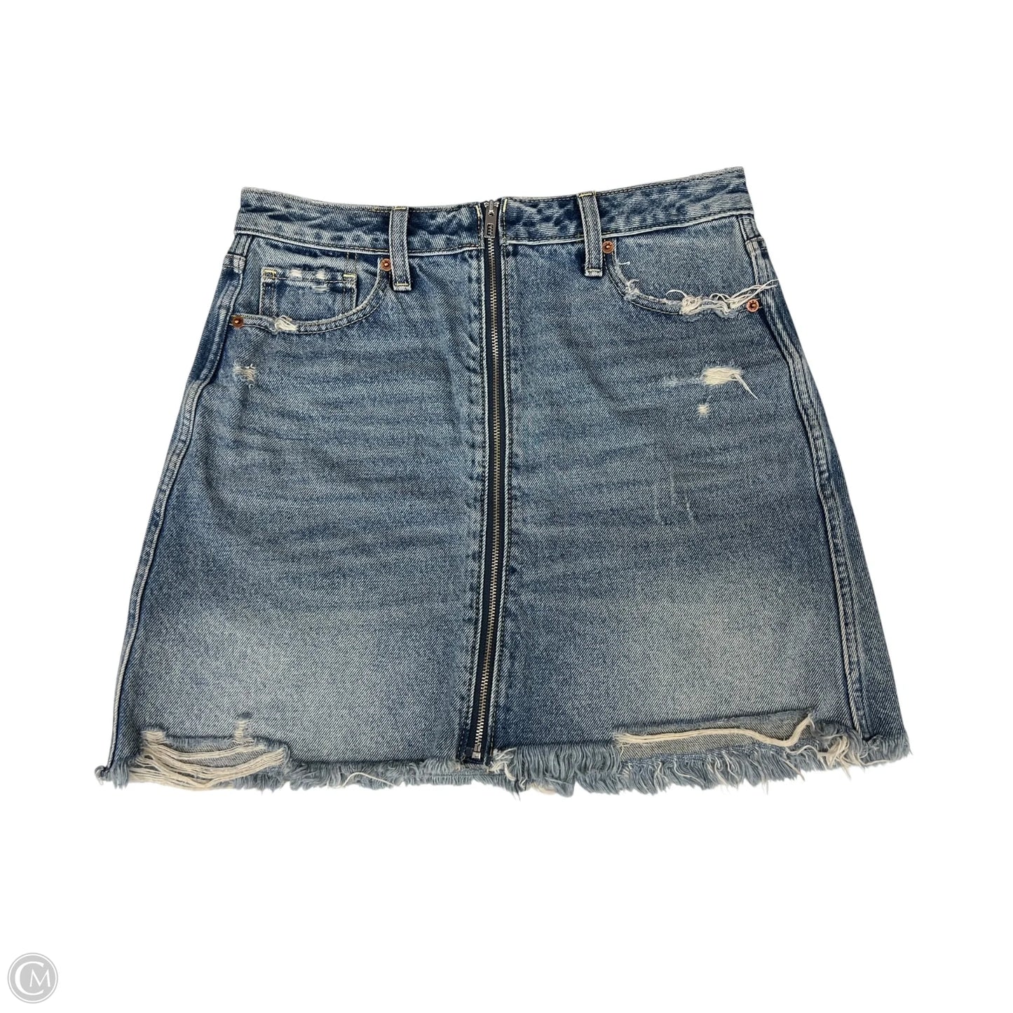 Skirt Mini & Short By Abercrombie And Fitch In Blue Denim, Size: 6