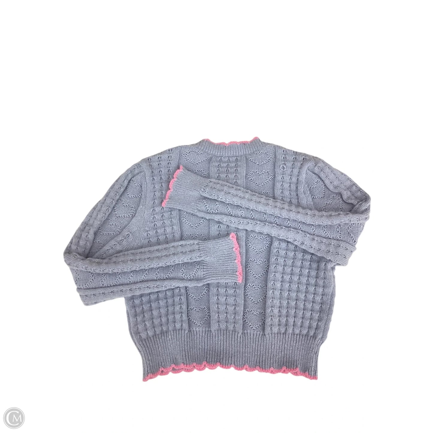 Sweater Cardigan By Shein In Blue & Pink, Size: L