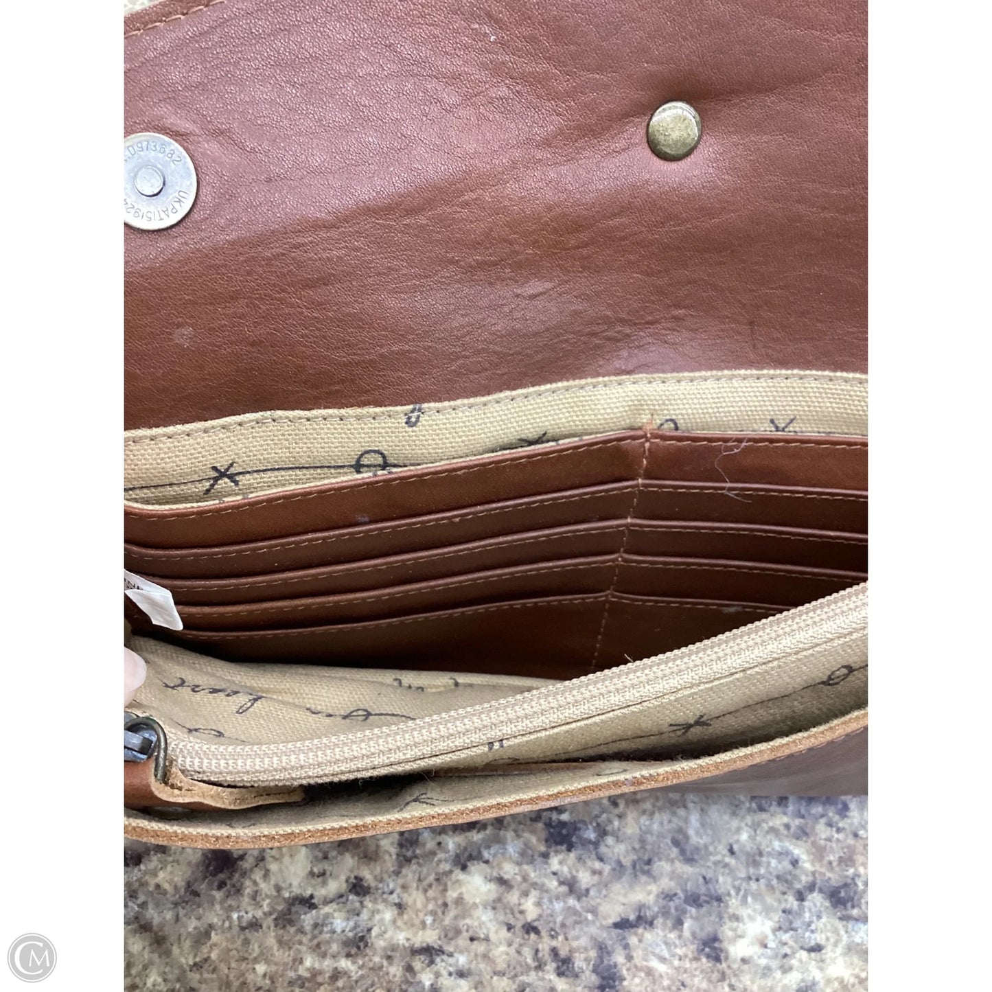 Wallet Leather By Cmc, Size: Large