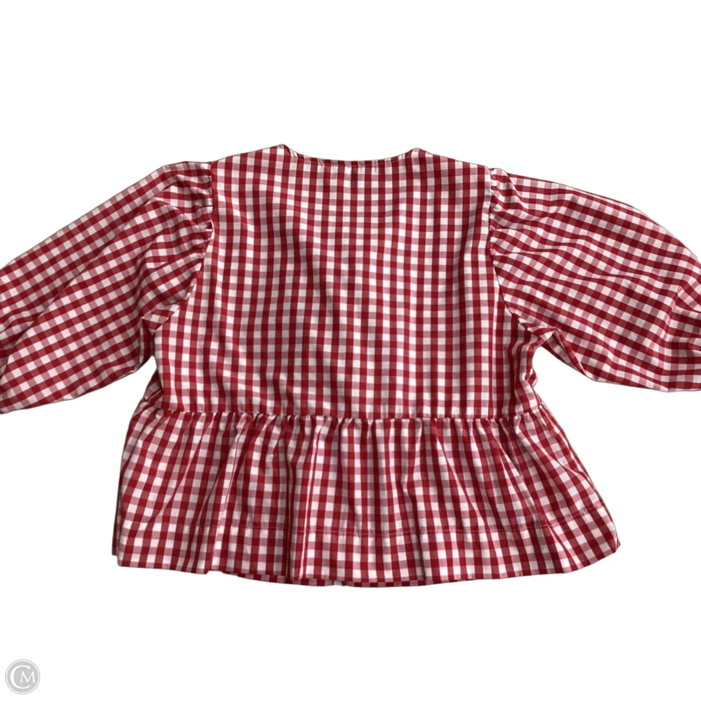 Top Short Sleeve By Velvet Heart In Checkered Pattern, Size: Xl