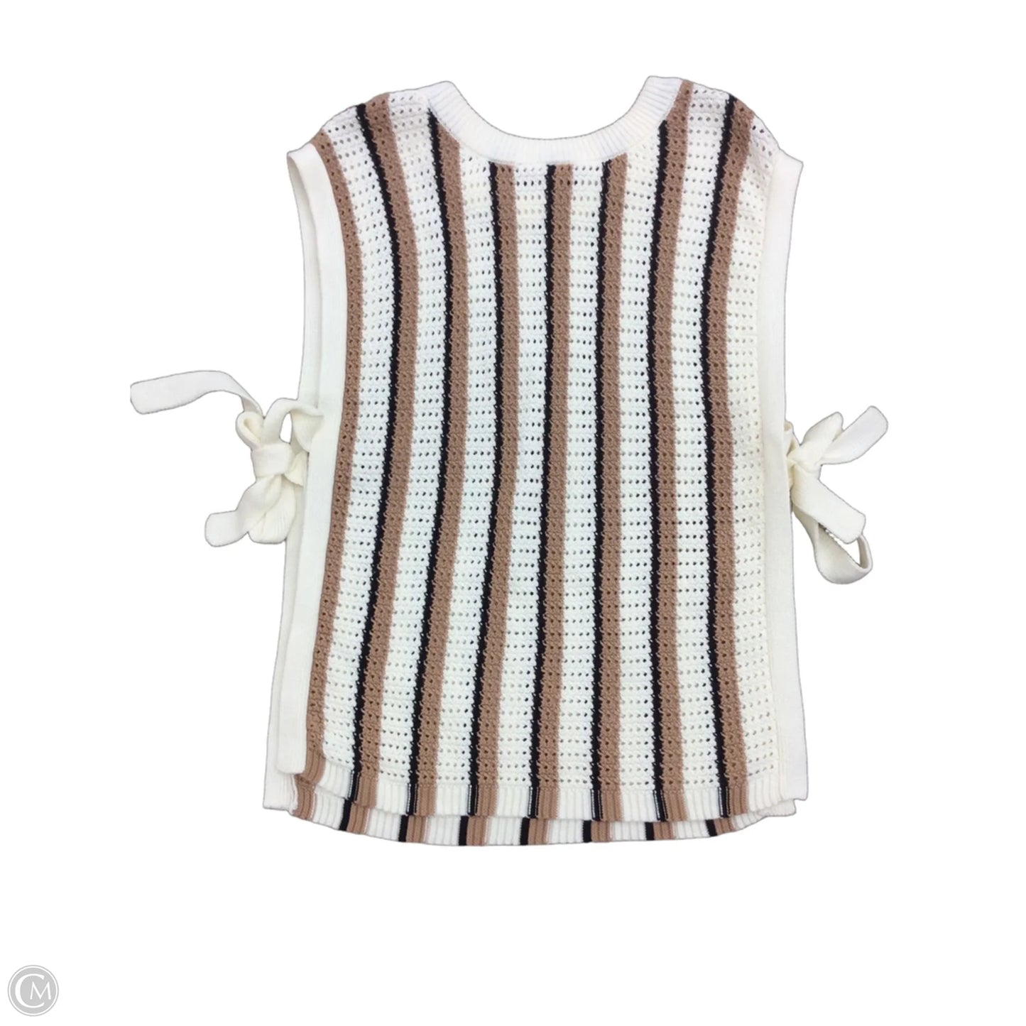 Vest Sweater By Vici In Striped Pattern, Size: M