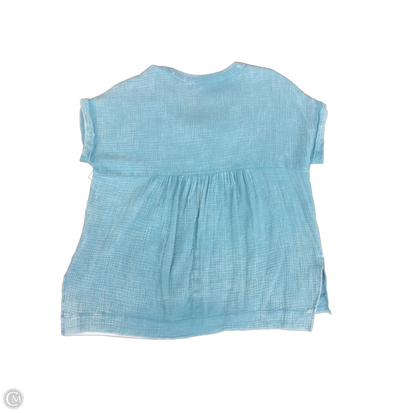 Top Short Sleeve By Zenana In Teal, Size: Xl