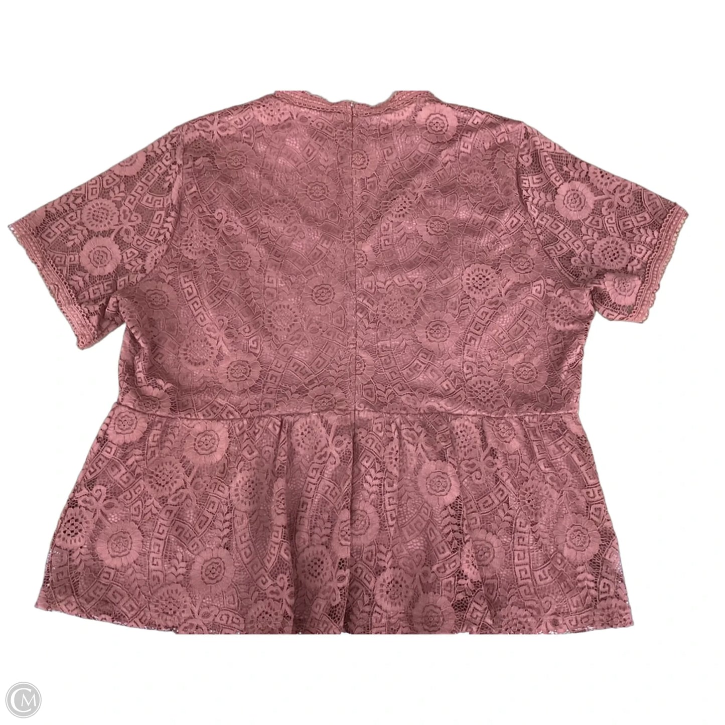 Top Short Sleeve By Andree By Unit In Peach, Size: 2x
