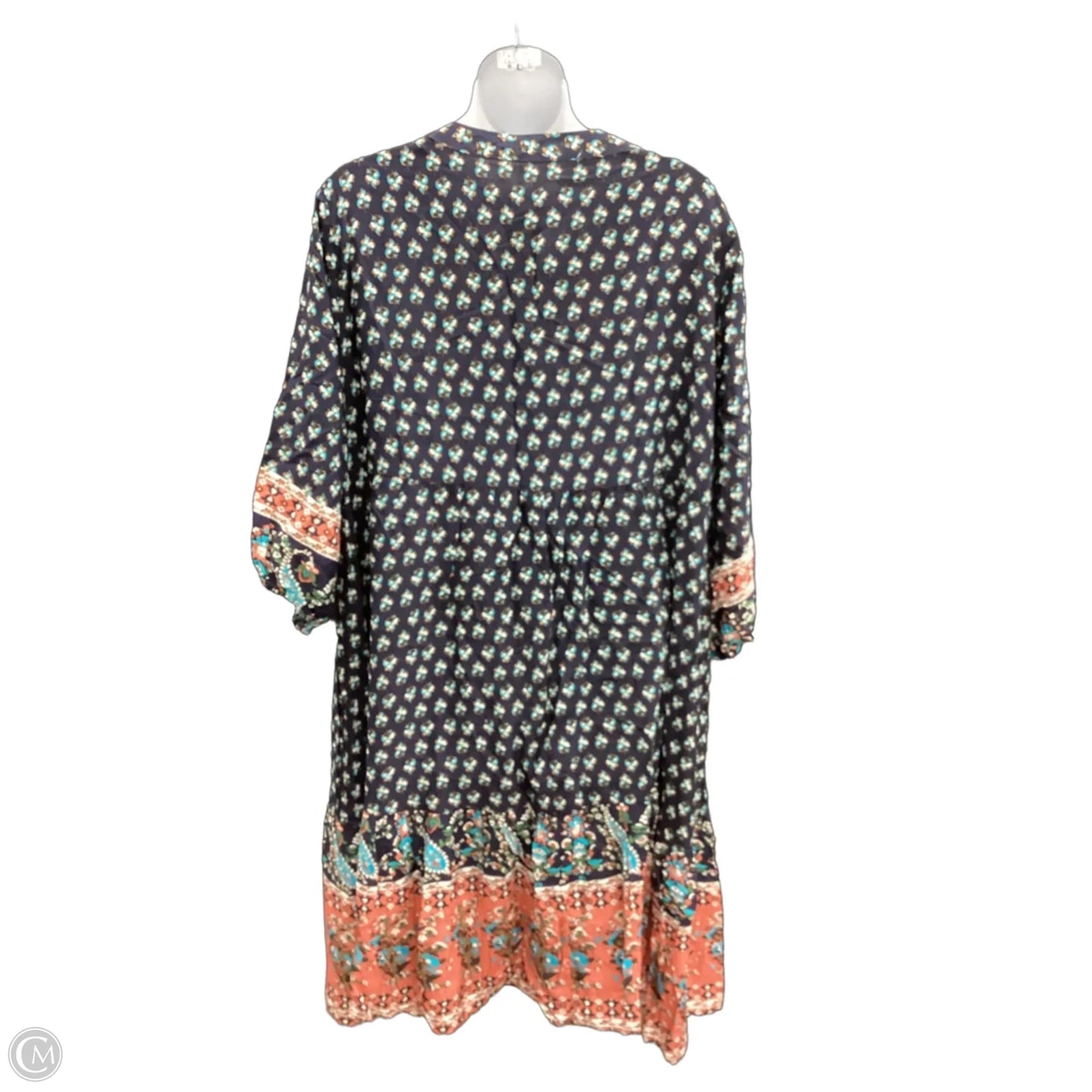 Dress Casual Midi By Bloomchic In Navy, Size: 1x
