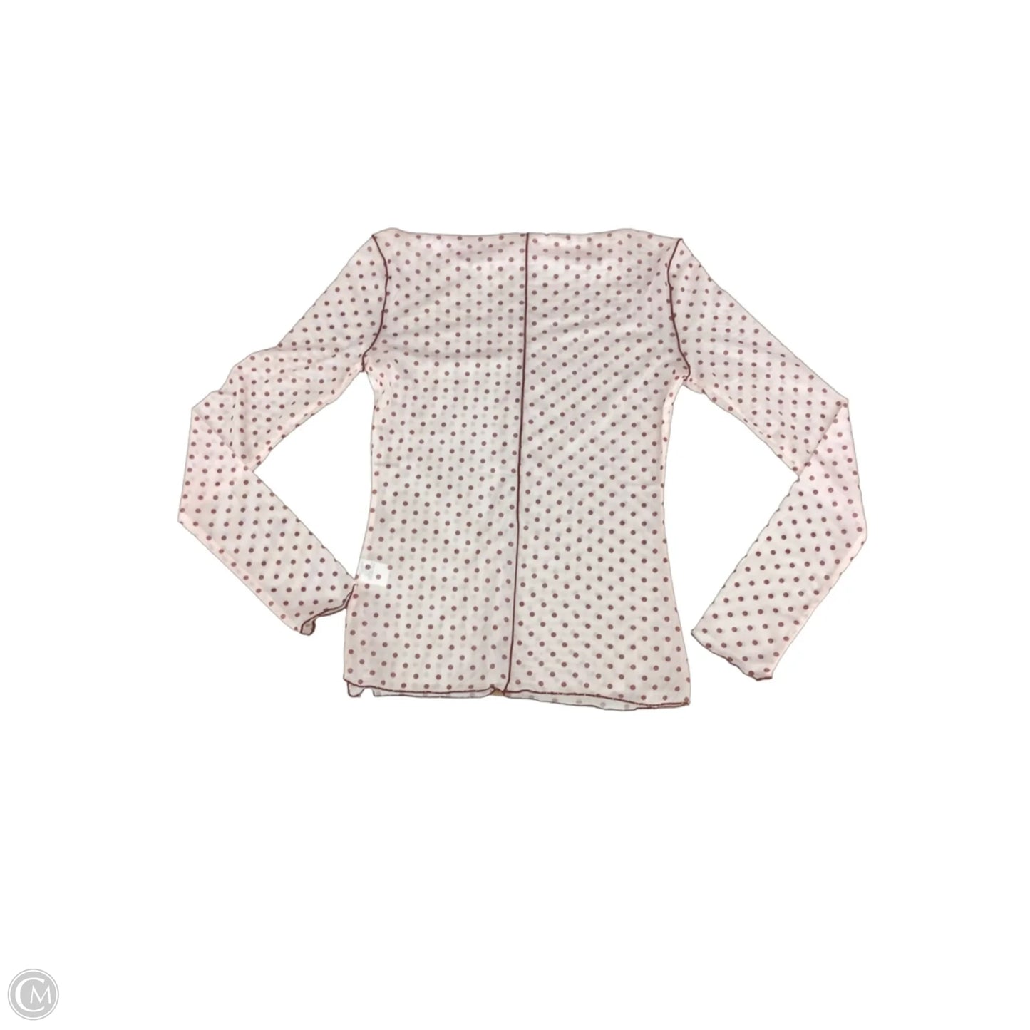 Top Long Sleeve By Oddi In Polkadot Pattern, Size: S