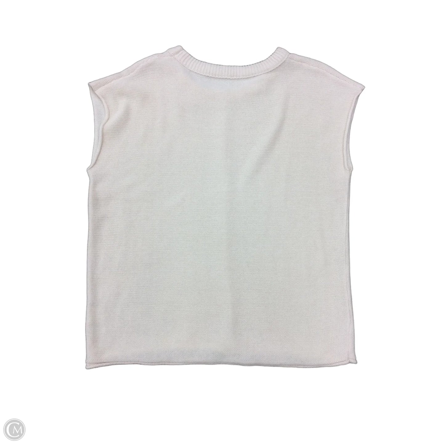 Vest Sweater By Clothes Mentor In Cream, Size: Xl
