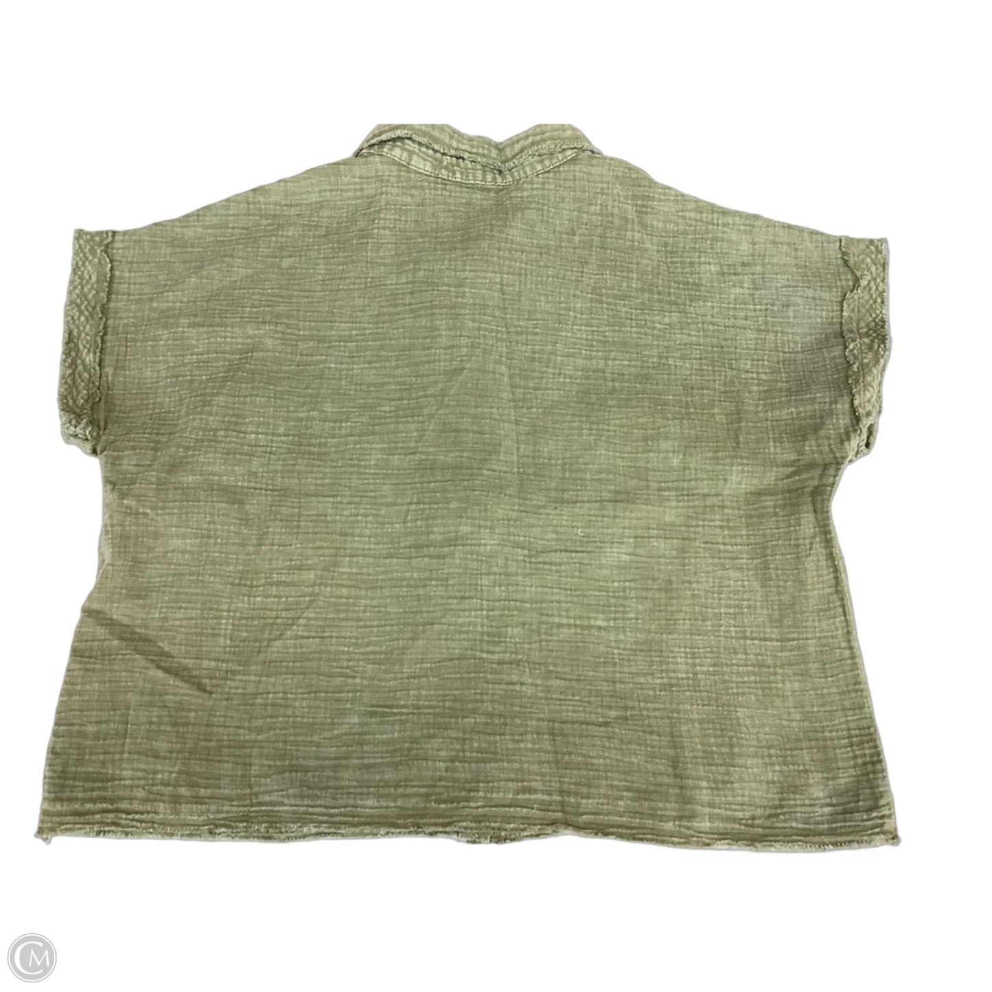 Top Short Sleeve By Blu Pepper In Green, Size: M