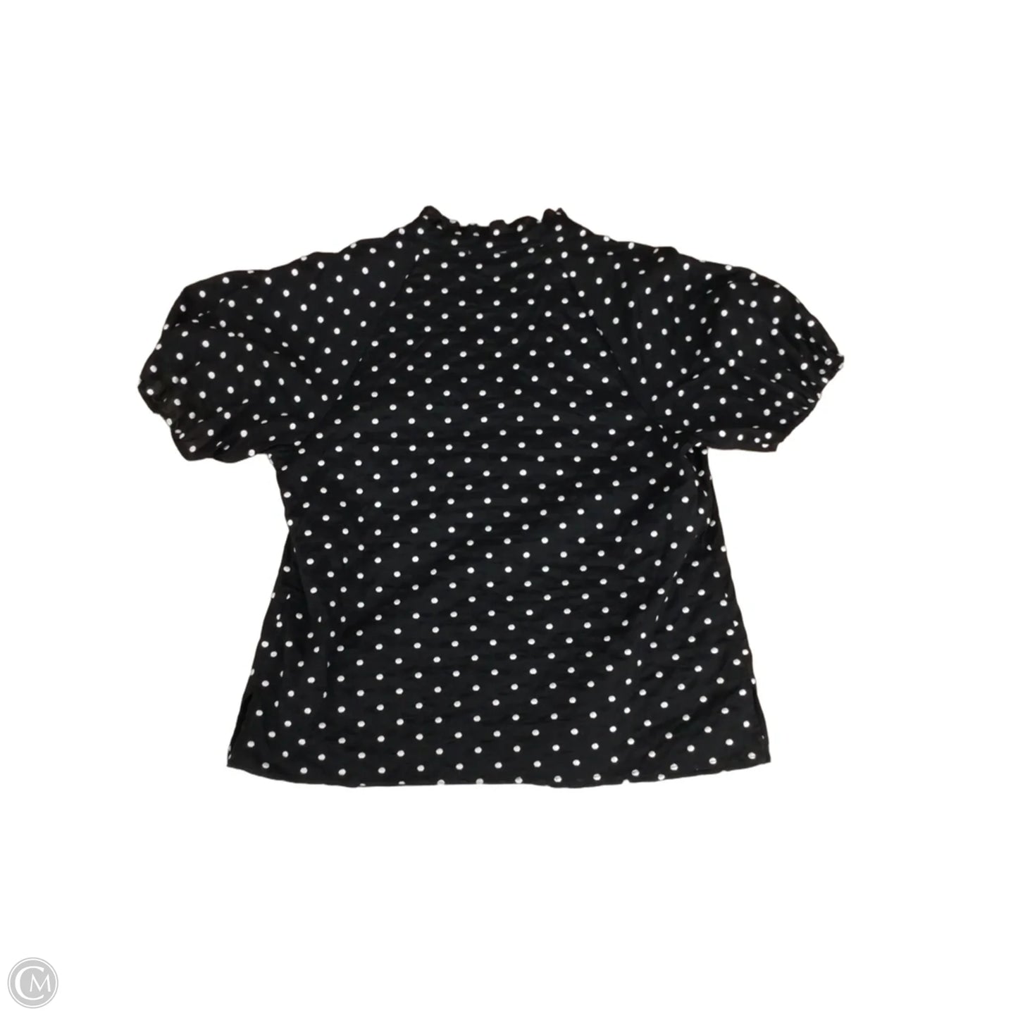 Blouse Short Sleeve By Cece In Polkadot Pattern, Size: L