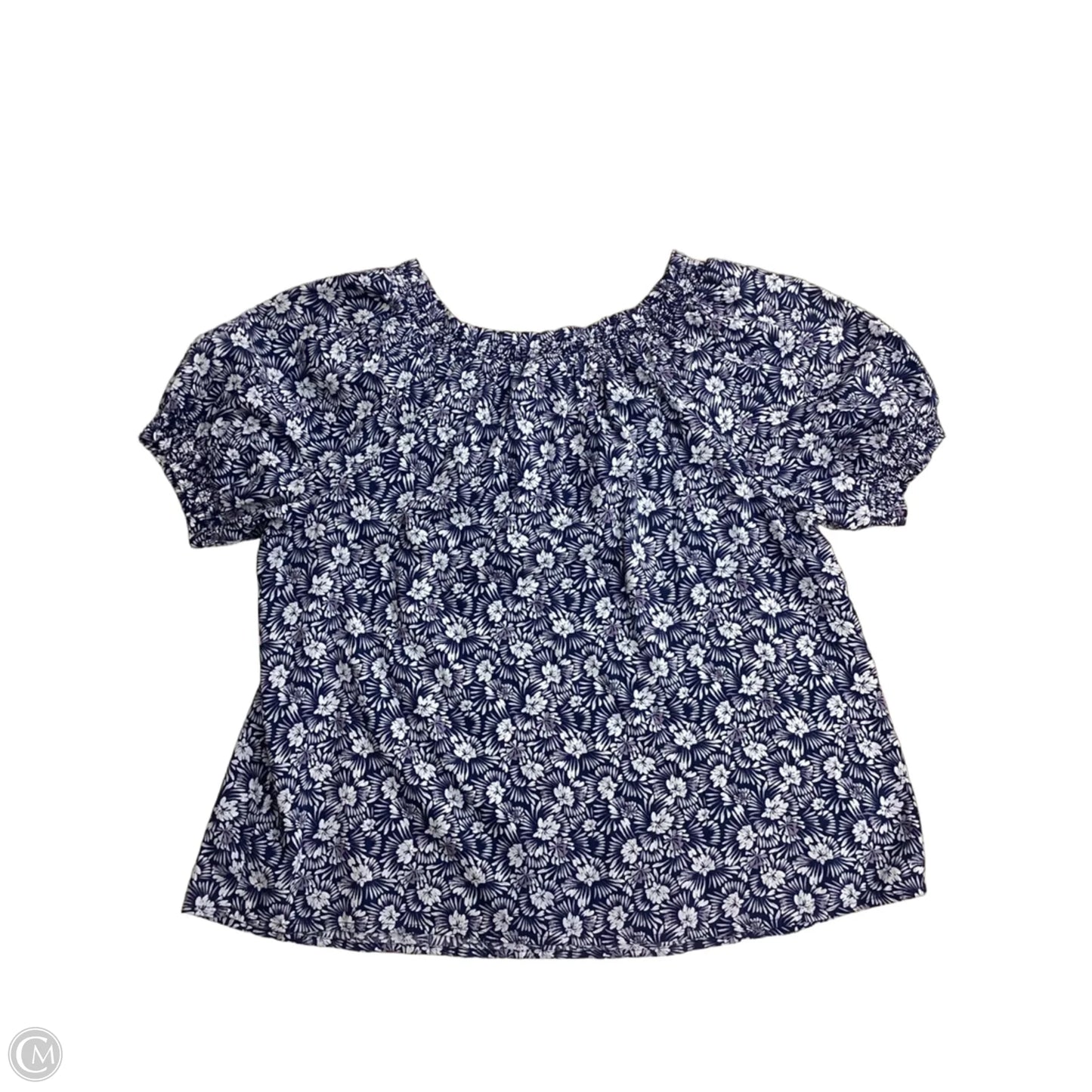 Top Short Sleeve By St Johns Bay In Blue, Size: 1x