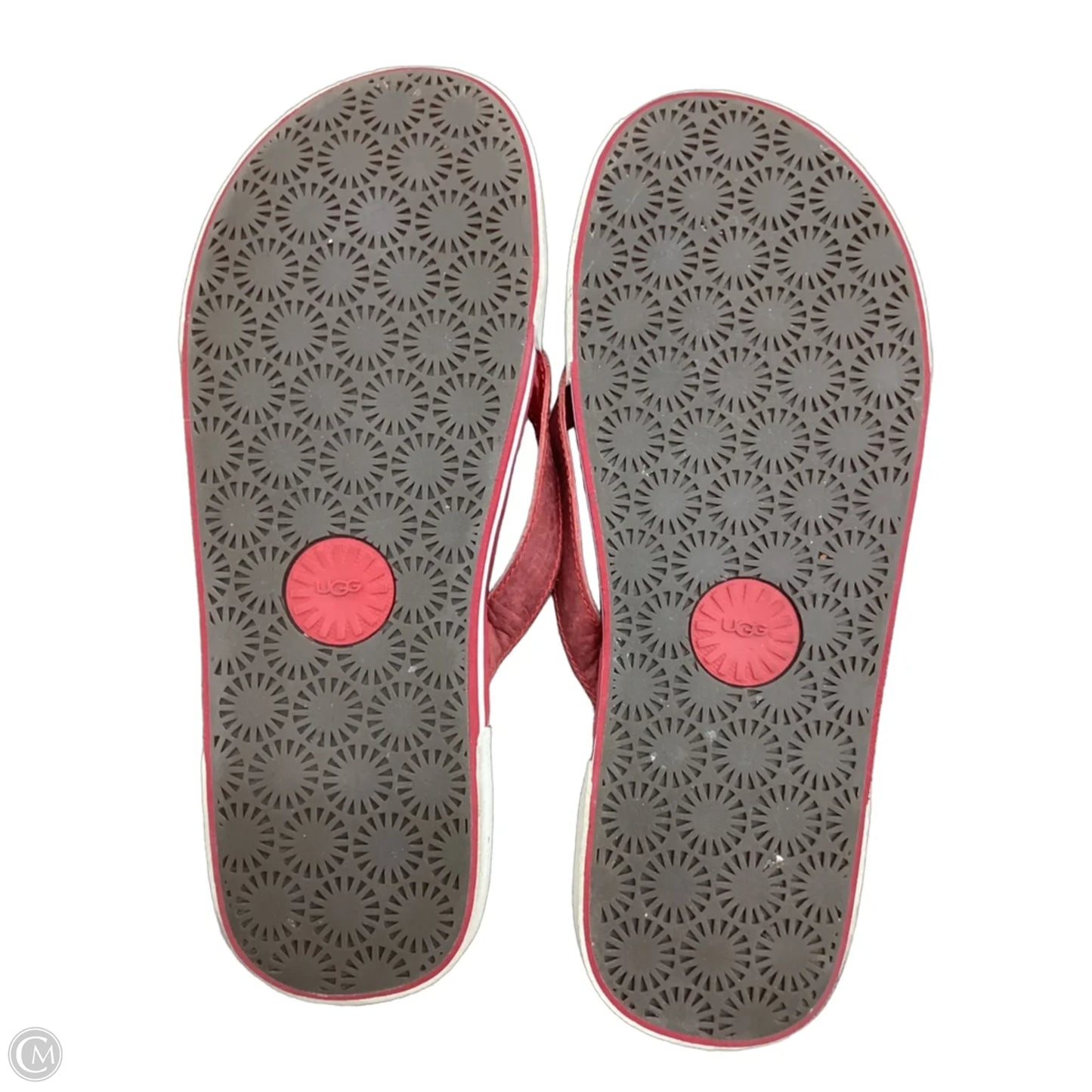 Sandals Designer By Ugg In Red, Size: 11
