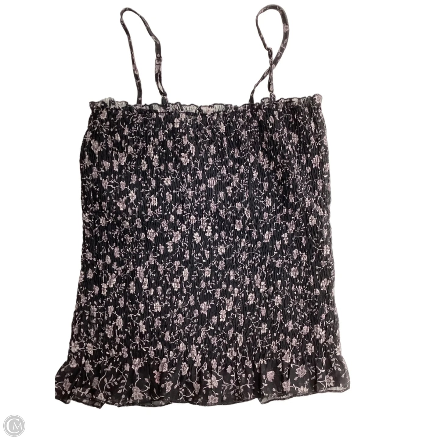 Tank Top By Clothes Mentor In Black & Purple, Size: 1x
