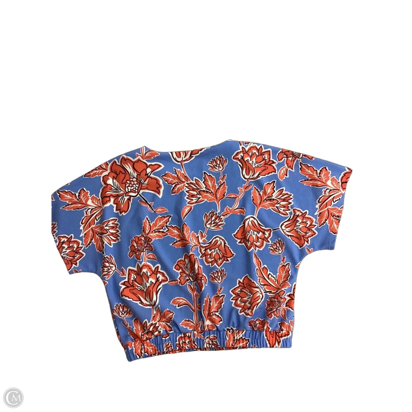 Top Short Sleeve By Melloday In Blue & Orange, Size: L