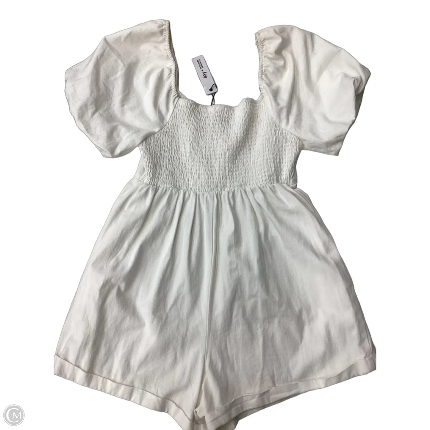 Romper By Day + Moon In White, Size: S