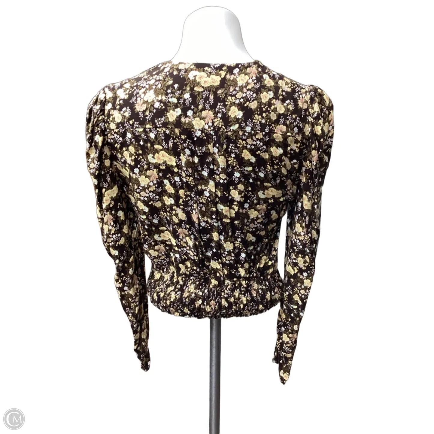Blouse Long Sleeve By Afrm In Floral Print, Size: S