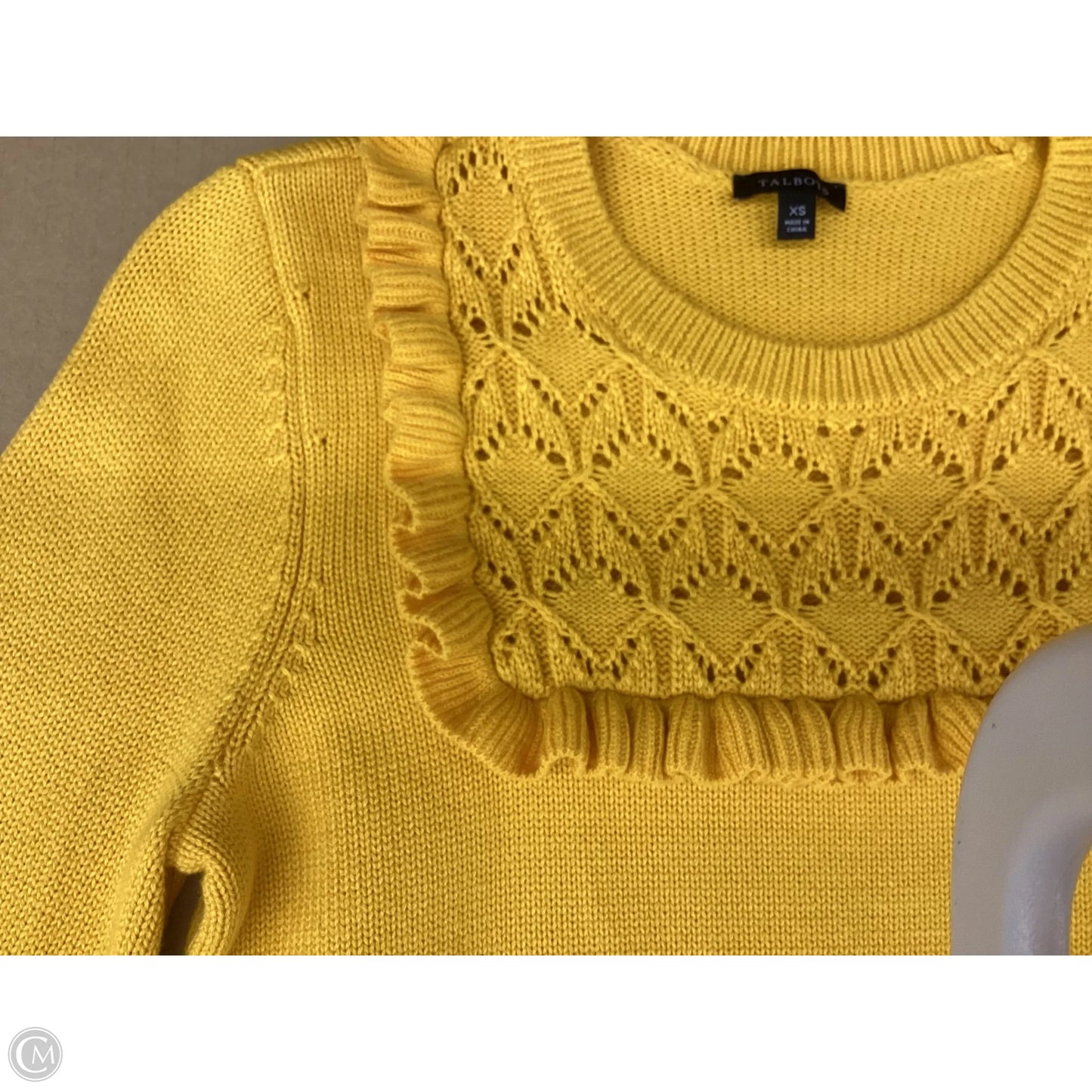 Sweater By Talbots In Yellow, Size: Xs
