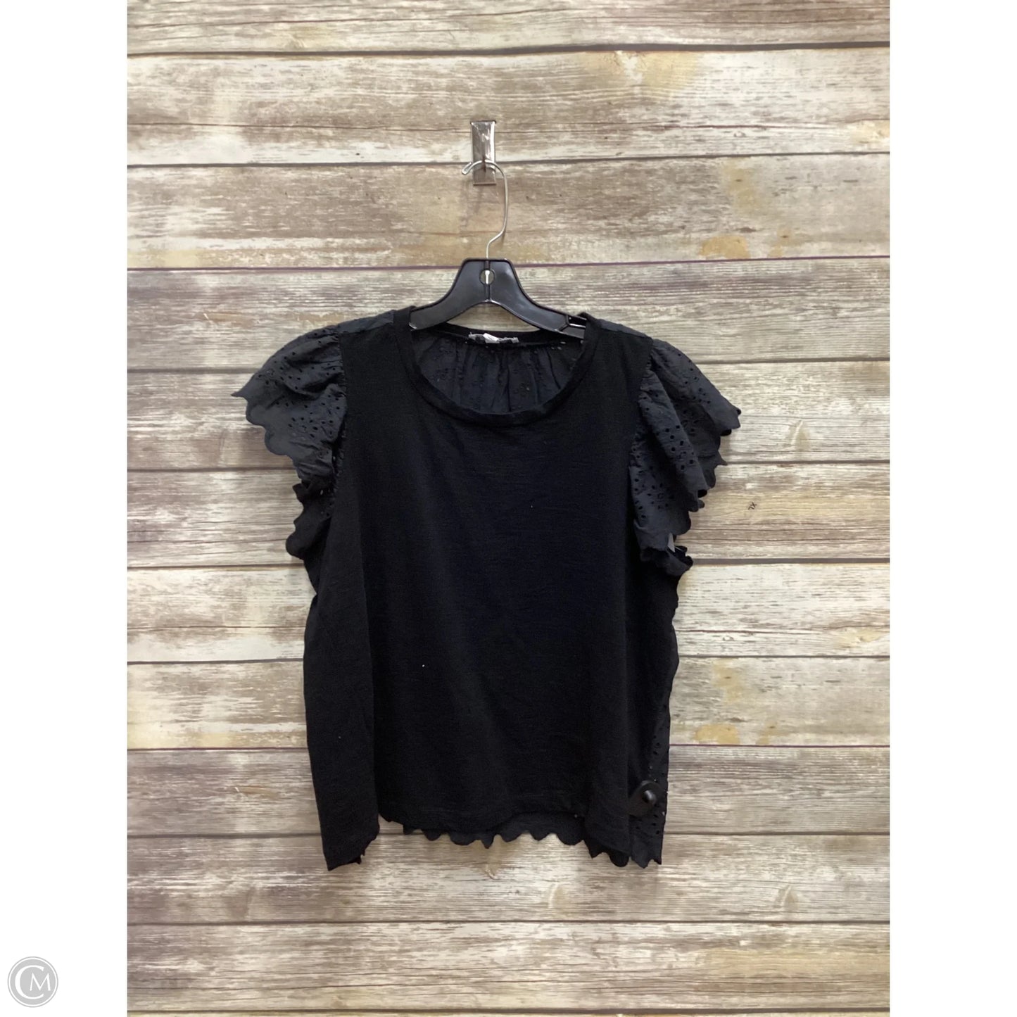 Top Short Sleeve By Clothes Mentor In Black, Size: Xl