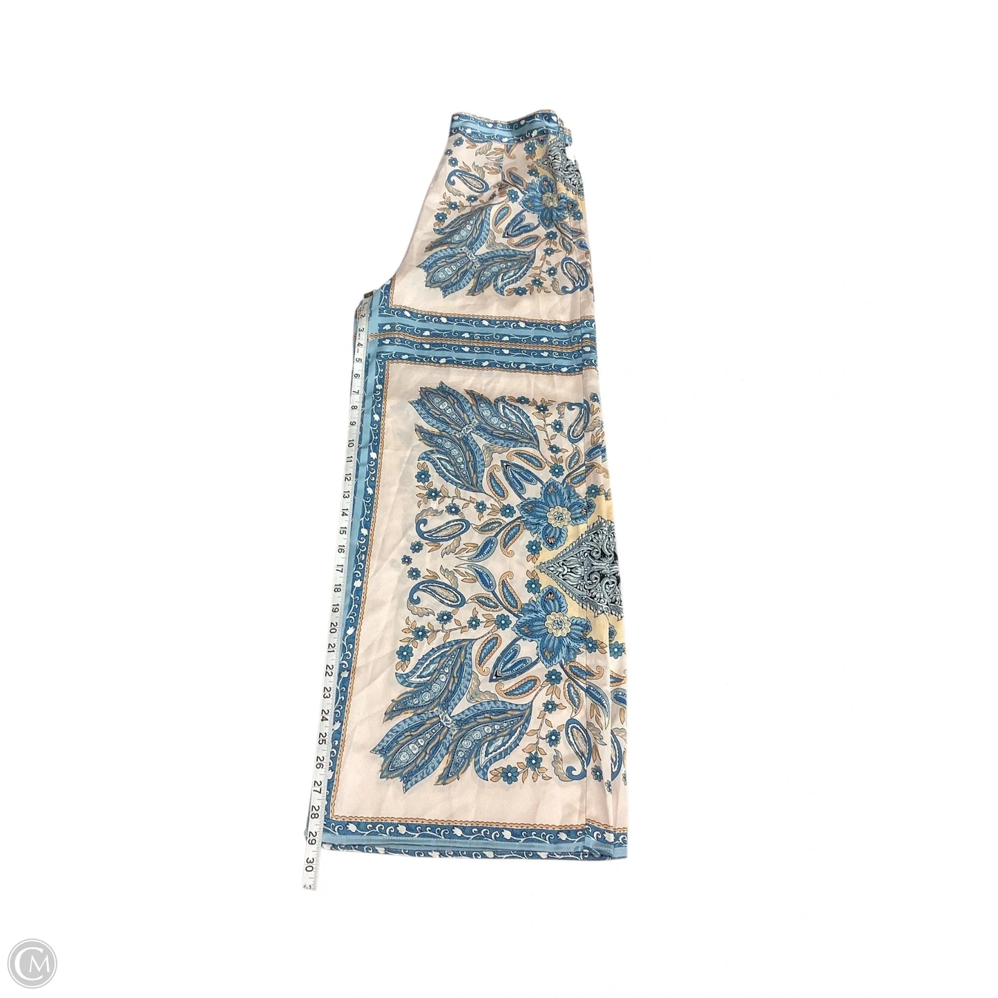 Pants Wide Leg By Vici In Blue & Cream, Size: L