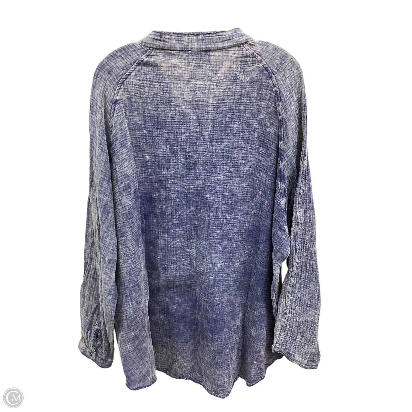 Tunic Long Sleeve By Bibi In Blue, Size: Xl
