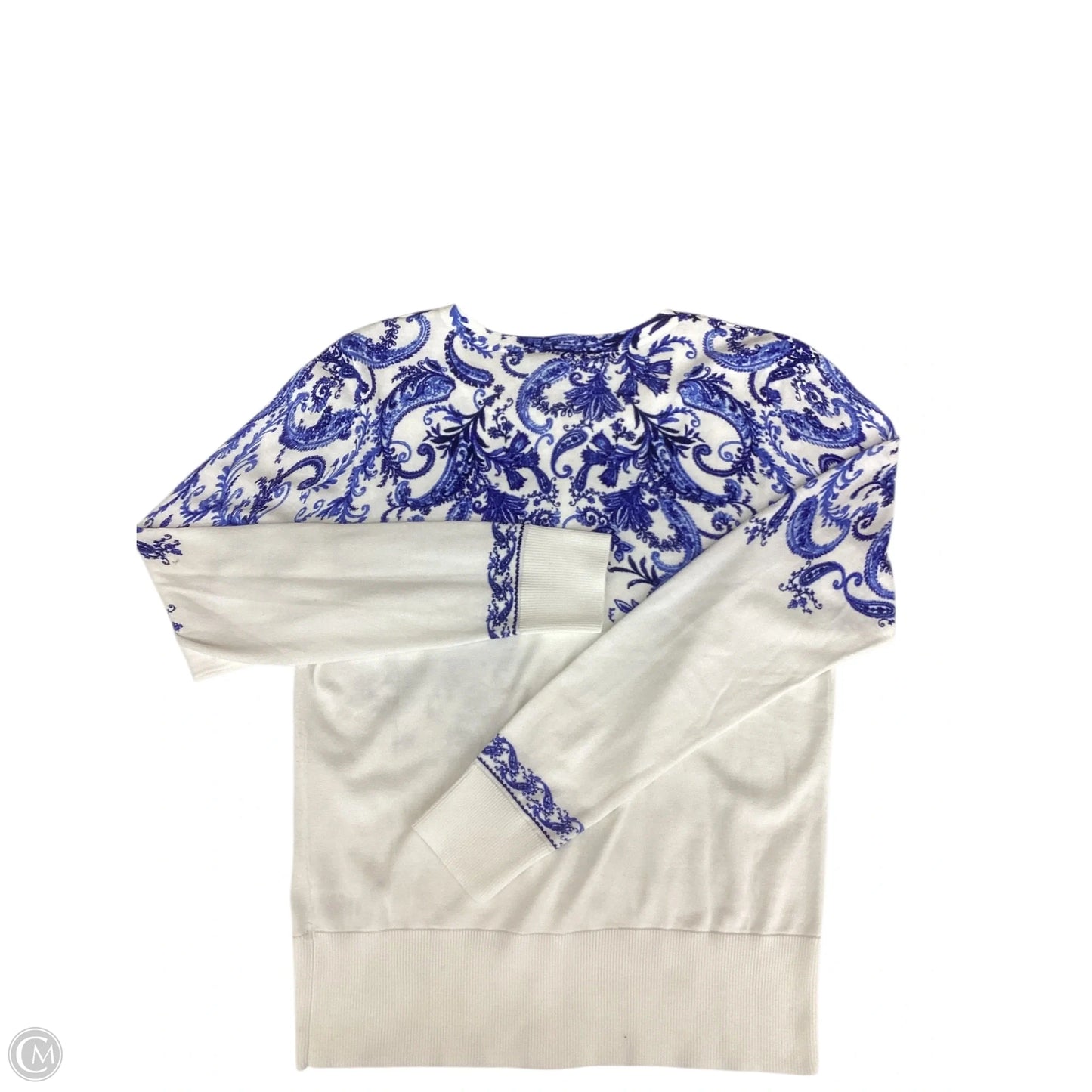 Cardigan By Talbots In Blue & White, Size: Xs