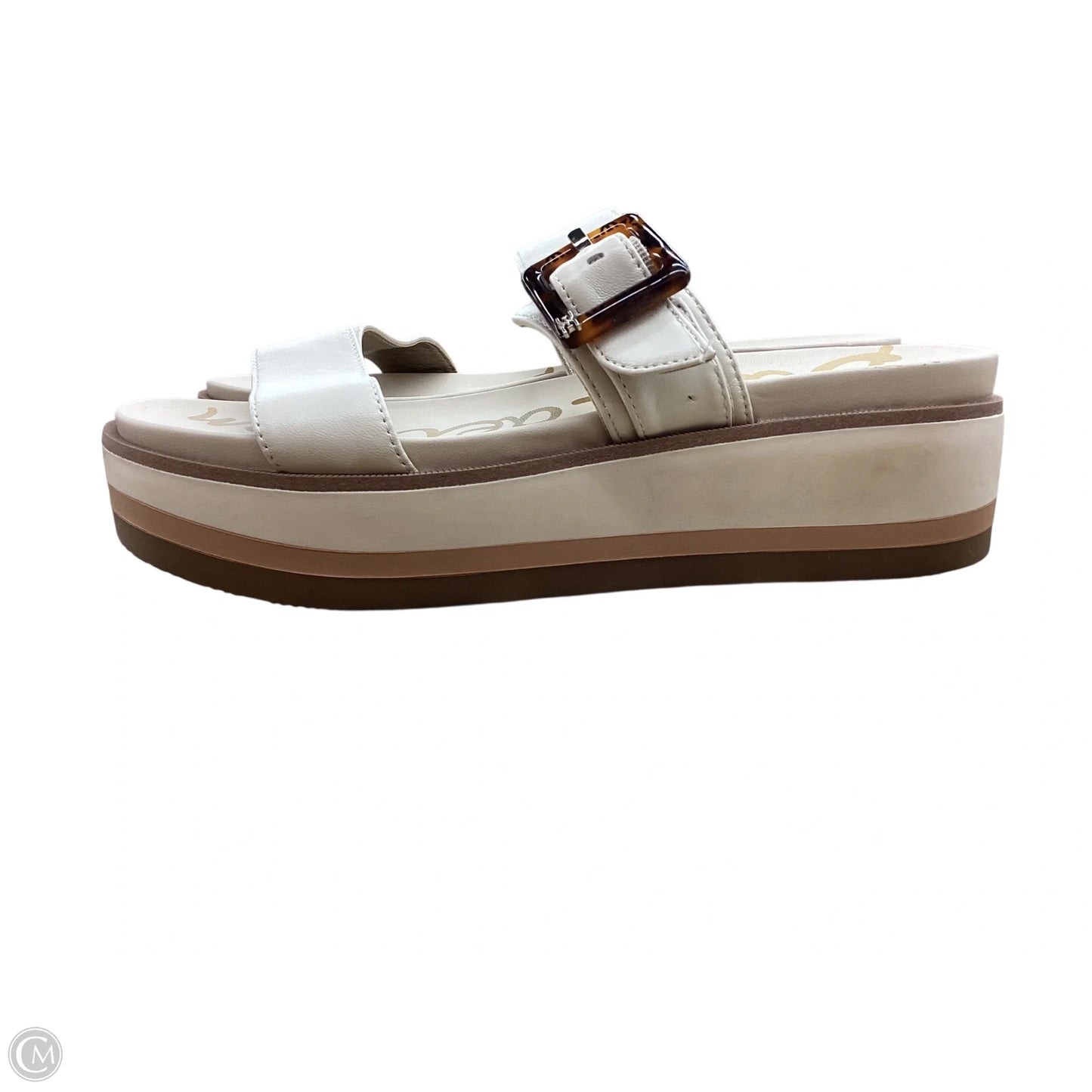 Sandals Heels Platform By Sam Edelman In Tan, Size: 7.5
