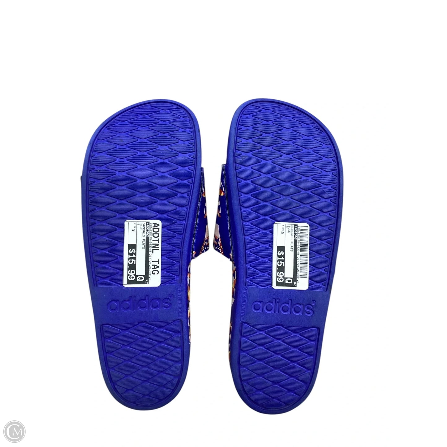 Sandals Flats By Adidas In Blue, Size: 9