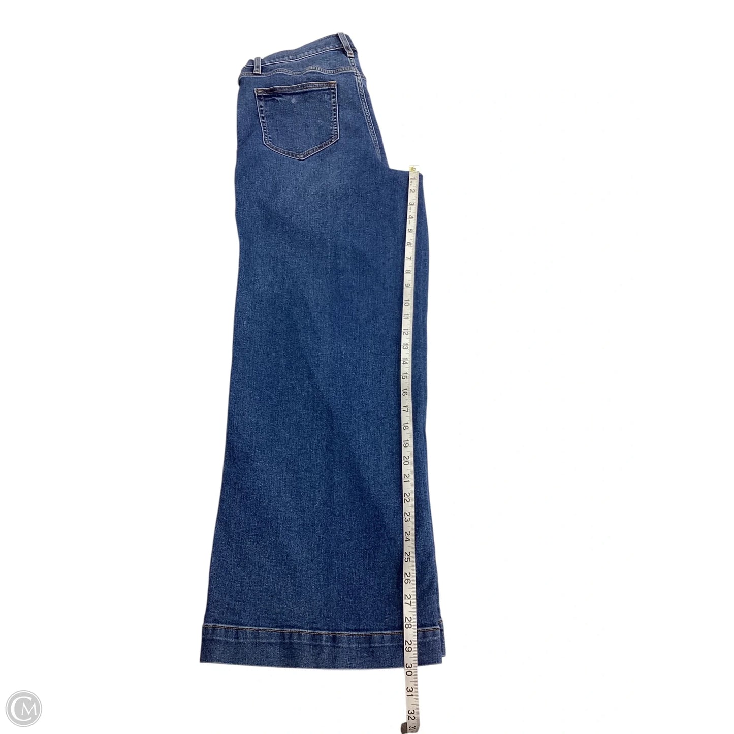 Jeans Straight By Lands End In Blue Denim, Size: 10