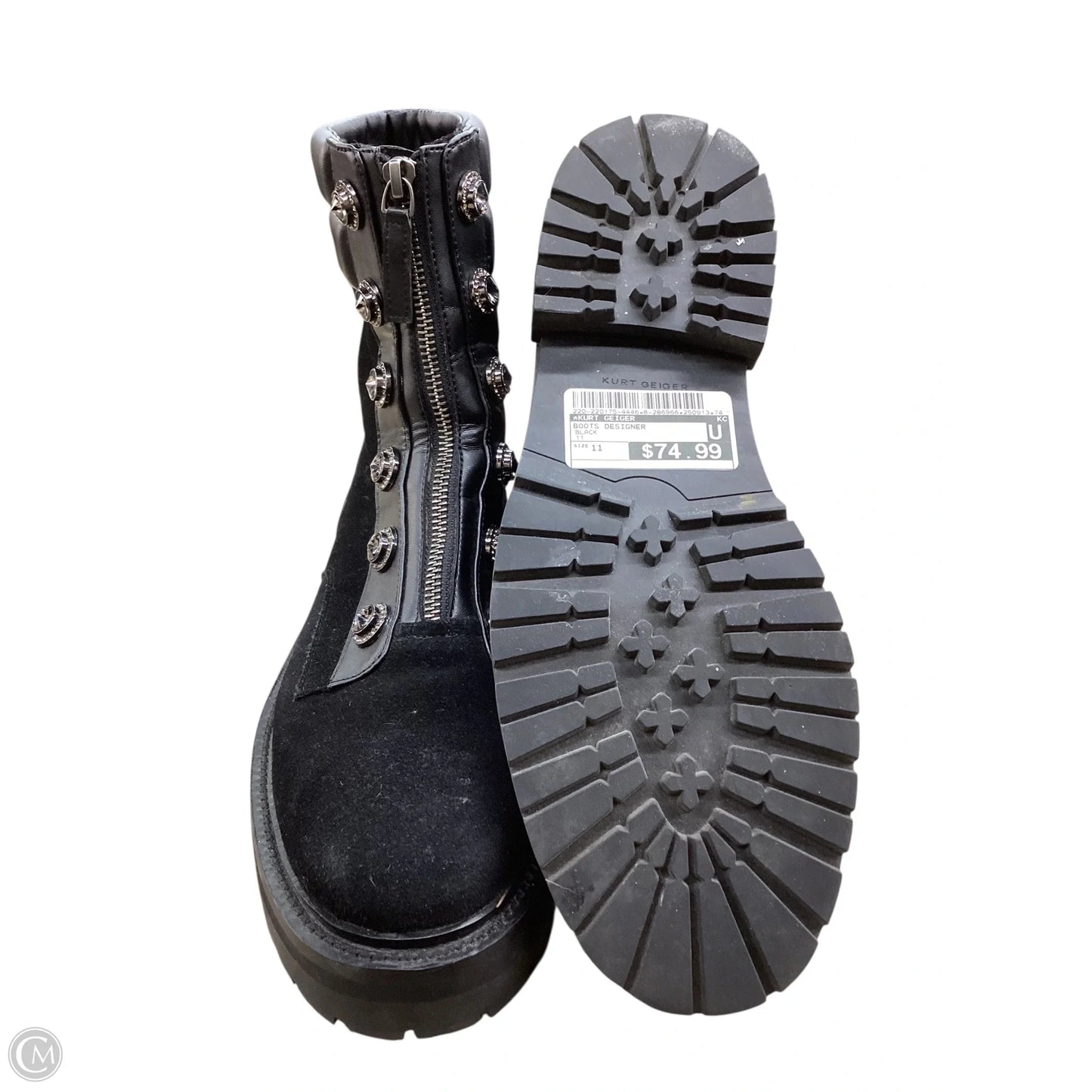 Boots Designer By Kurt Geiger In Black, Size: 11