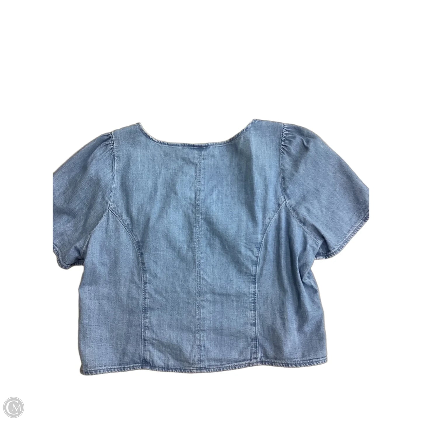 Top Short Sleeve By Levis In Blue Denim, Size: Xl