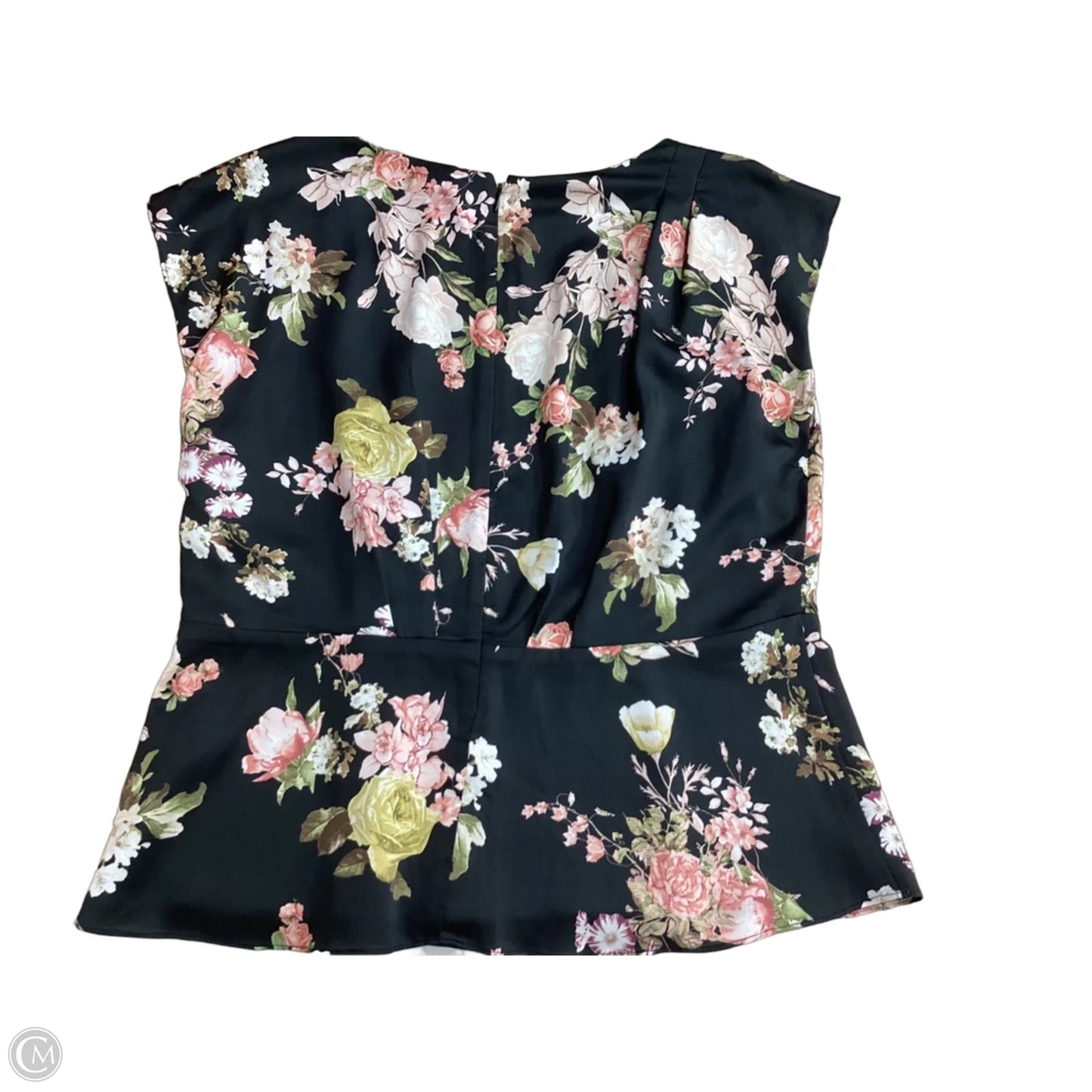 Blouse Short Sleeve By Vince Camuto In Floral Print, Size: L