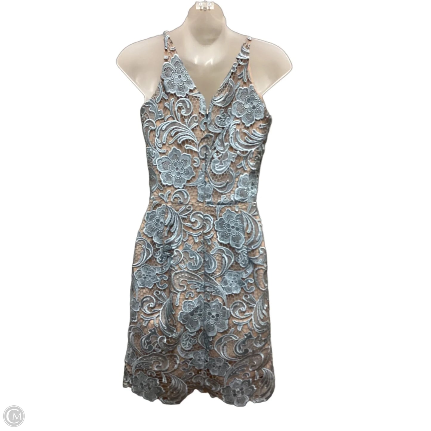 Dress Casual Short By Dress The Population In Blue & Tan, Size: S