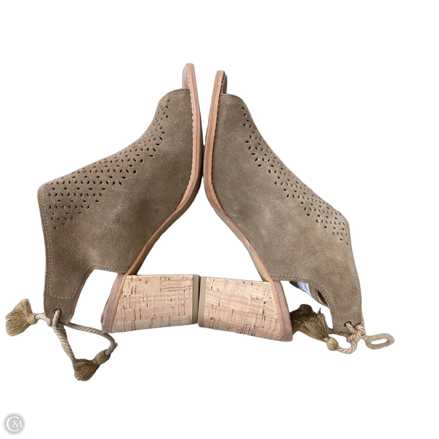 Sandals Heels Block By Toms In Tan, Size: 9
