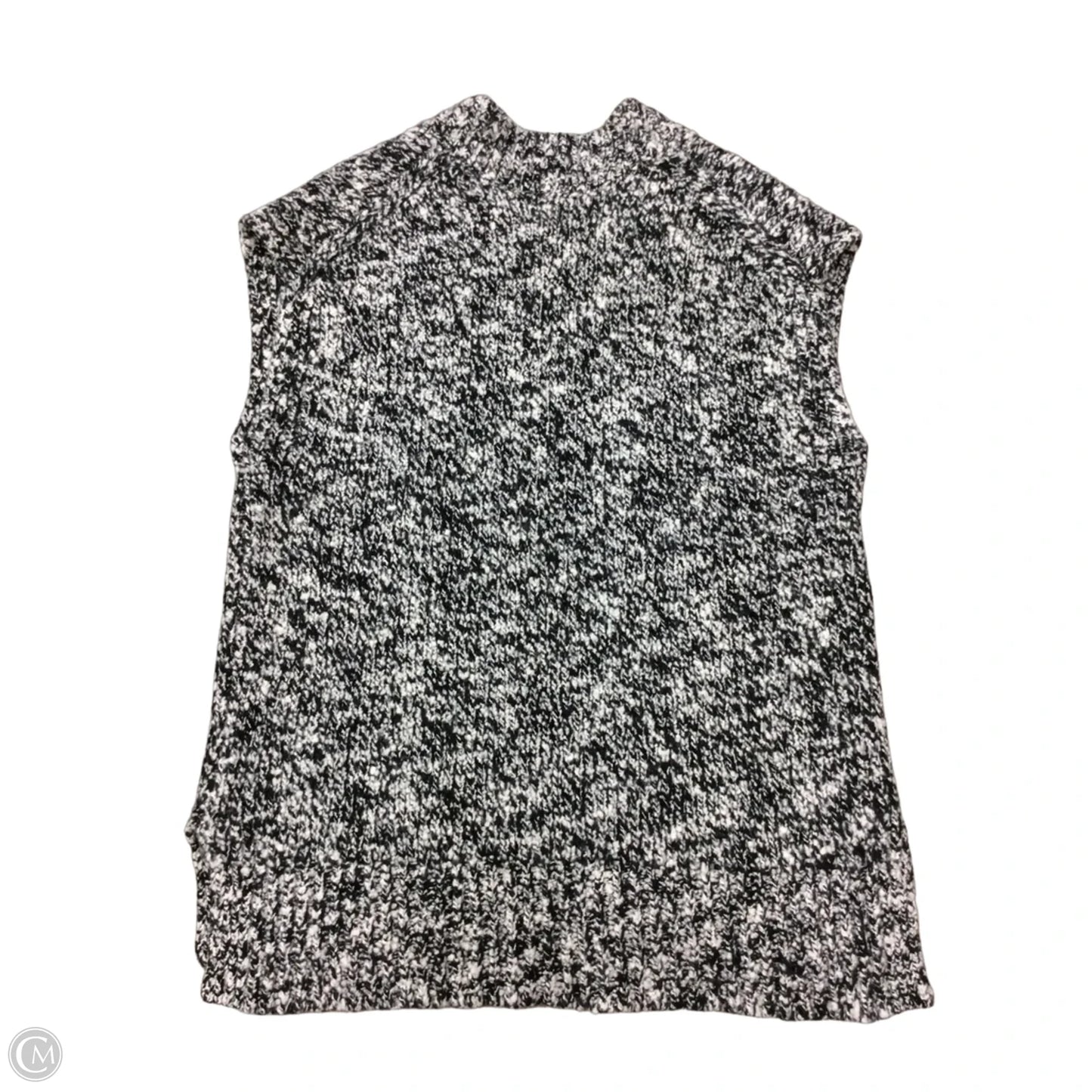 Sweater Short Sleeve By Nordstrom In Black & White, Size: M